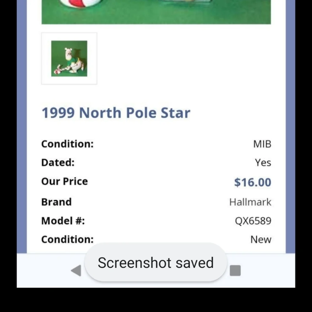 Hallmark 1999 North Pole Star Ornament